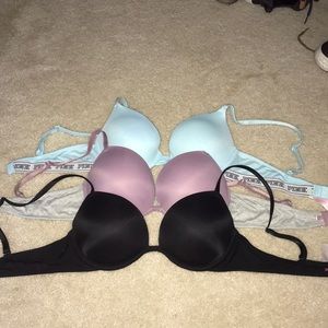 Set of three VS Pink bras